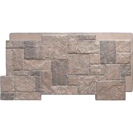 Ekena Millwork Castle Rock Stacked Stone, StoneWall Faux Stone Siding Panel PNU24X48CRPO